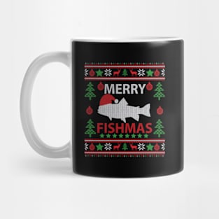 Merry Fishmas Fishing Ugly Mug